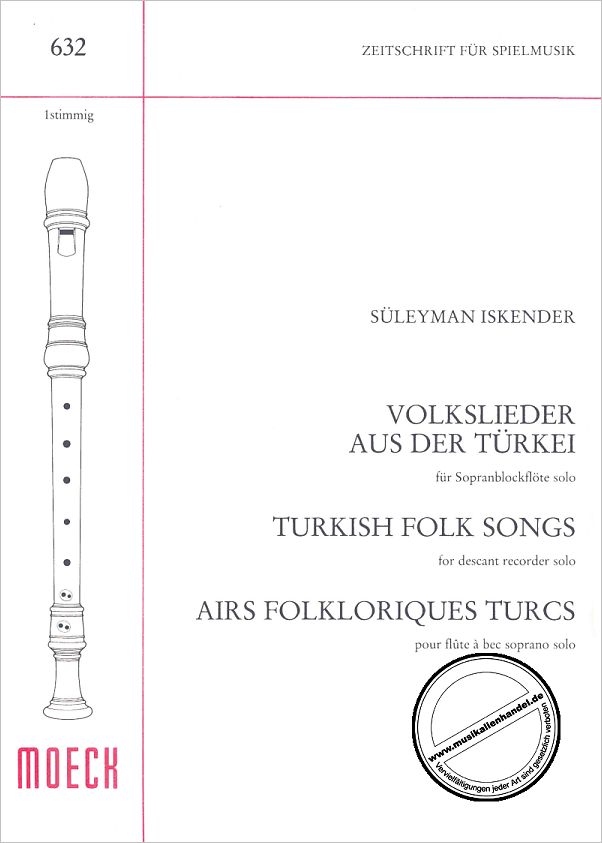 Titelbild für ZFS 632 - VOLKSLIEDER AUS DER TUERKEI
