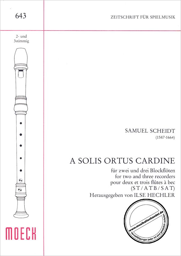 Titelbild für ZFS 643 - A OLIS ORTUS CARDINE