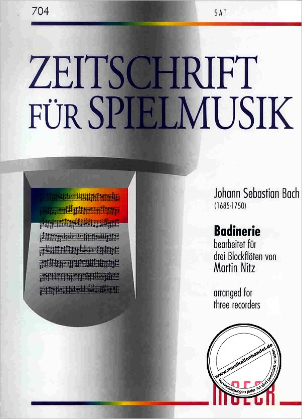 Titelbild für ZFS 704 - BADINERIE (ORCHESTERSUITE 2 H-MOLL BWV 1067)