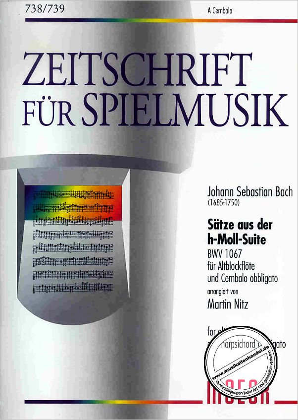 Titelbild für ZFS 738-739 - SAETZE AUS DER H-MOLL SUITE (BWV 1067)