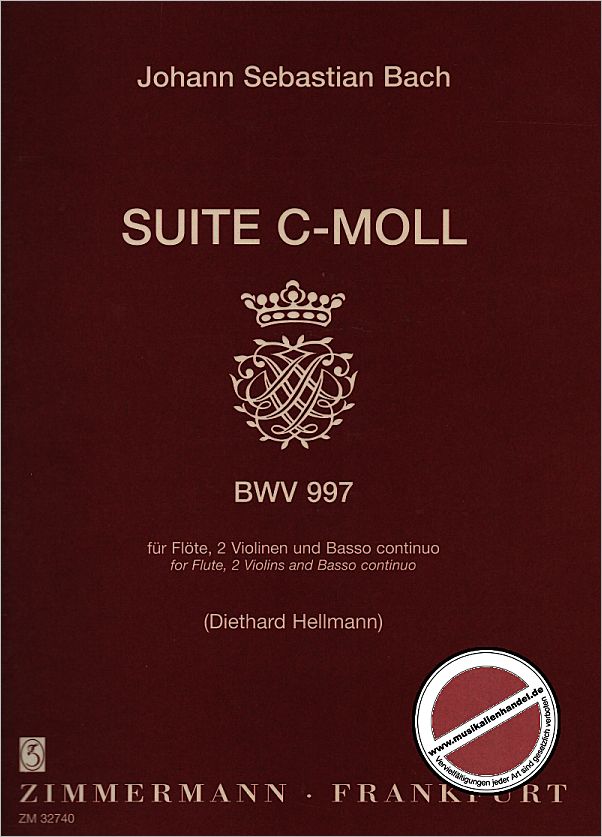 Titelbild für ZM 32740 - SUITE C-MOLL BWV 997
