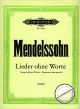 Titelbild für EP 1704A - KLAVIERWERKE 1 - LIEDER OHNE WORTE