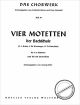 Titelbild für M 80089 - 4 MOTETTEN DER BACHSCHULE