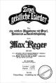 Titelbild für TB 933 - 2 GEISTLICHE LIEDER OP 105
